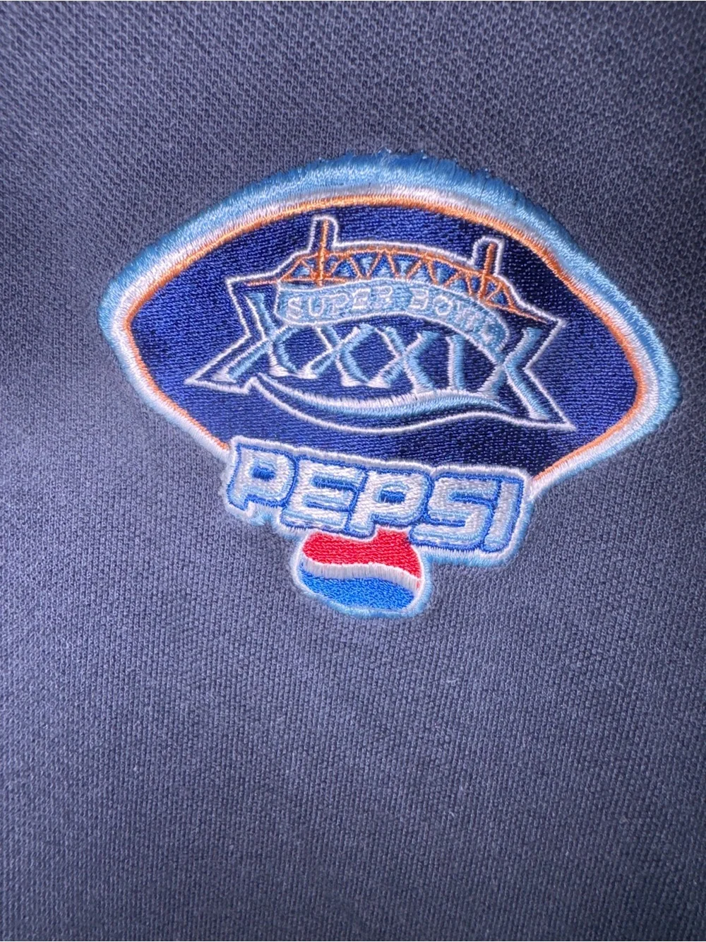 Vintage NFL Pepsi Super Bowl XXXI Embroidered Logo Polo Shirt (2005)
